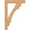 Ekena Millwork Olympic Block Smooth Bracket w/ Offset Brace, Western Red Cedar, 5 1/2"W x 26"D x 38"H BKT0604X26X38OLY05SWR - alternate 2